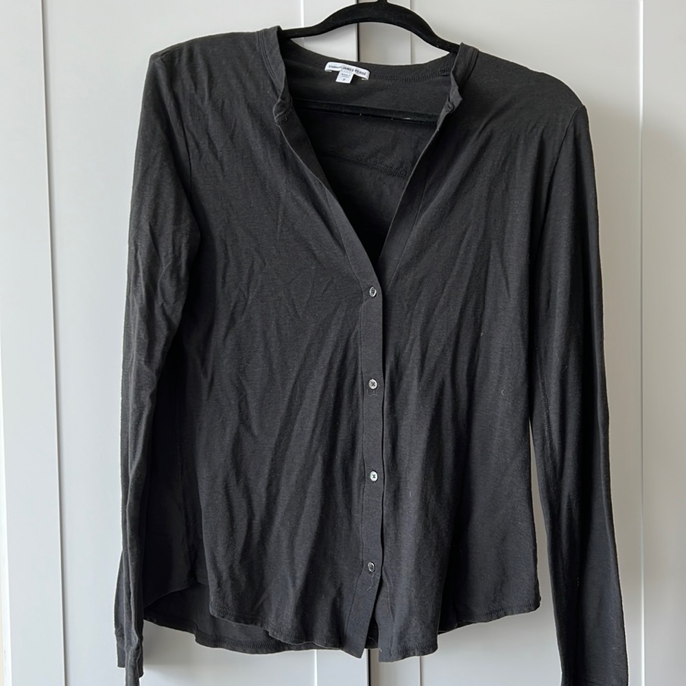 Standard James Perse cotton button up Henley